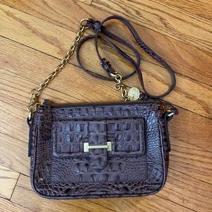 Brahmin Purple Croco Crossbody Bag